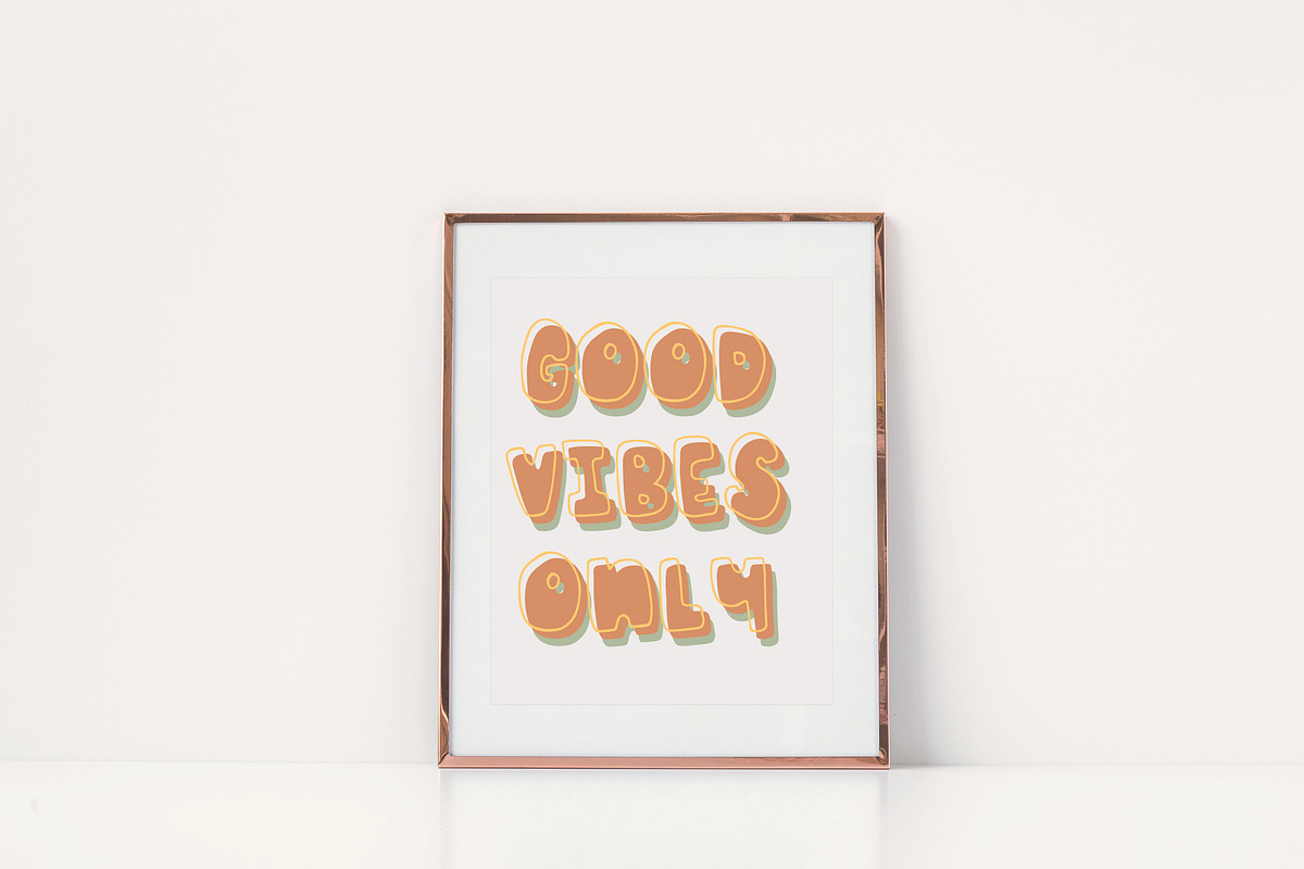Pudding Pie Retro Font, a Sans Serif Font by Kellie Jayne Studio (Photo 4 of 8)