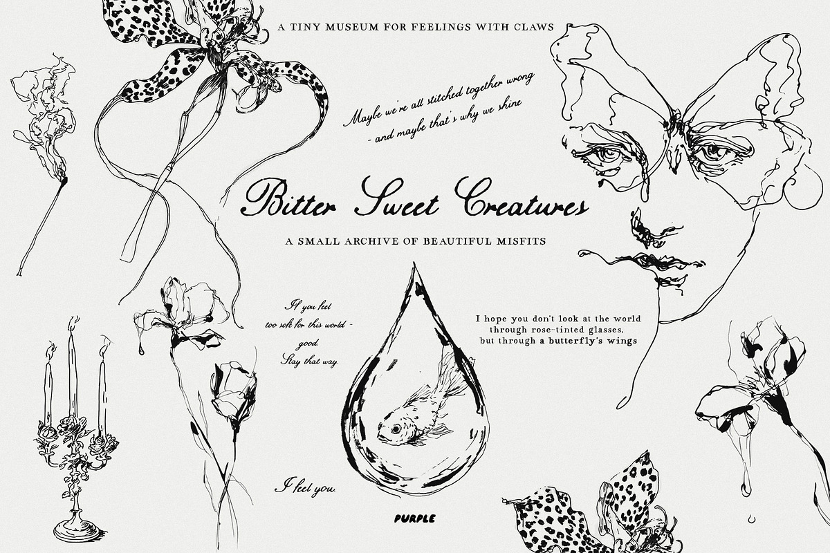Bitter Sweet Creatures: Surreal Line, a Decorative Illustration by Purple (Photo 3 of 9)