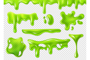 Green Slime. Slimy Purulent Blots