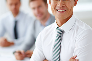 Confident smiling asian businessman, a Business Photo by MistyDay