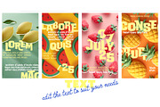 Colorful 3D Fruit Social Media Pack, a Social Media Template by McLittle Stock (Thumbnail 3 of 6)
