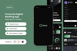 Finch -  App UI Kit for Banking, an App Template by twinstd