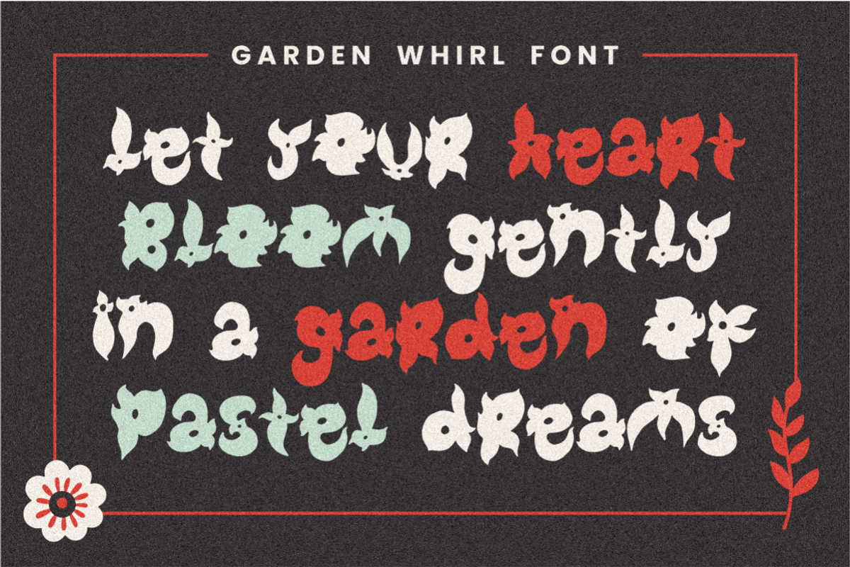 Garden Whirl - Display Font, a Font by PutraCetol Studio (Photo 2 of 5)