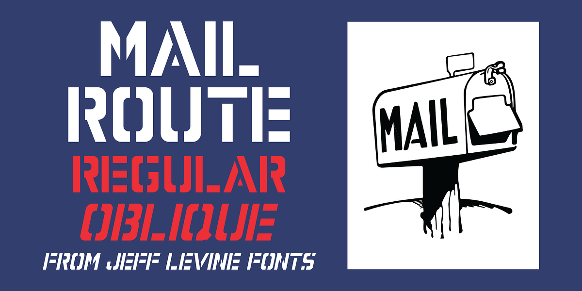 Mail Route JNL, a Sans Serif Font by Jeff Levine Fonts (Photo 1 of 5)