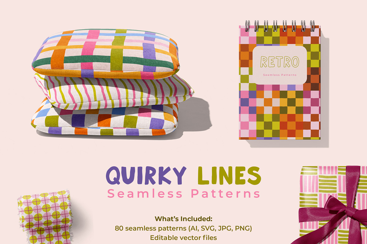 Quirky Lines Seamless Patterns, a Pattern Graphic by AnnArt (Photo 2 of 9)