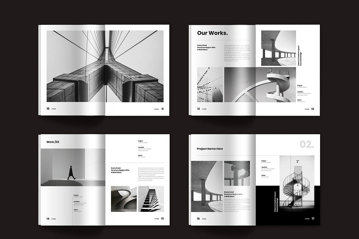 Architecture Portfolio Template, a Brochure Template by Spark_Creative (Photo 11 of 13)