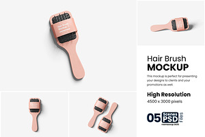 Hair Brush Mockup, a Product Mockup by bimockup