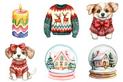 90s Retro Christmas Clipart, a Seasonal Illustration by CitraGraphics (Thumbnail 7 of 10)
