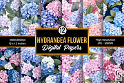Hydrangea Flowers Seamless Pattern, a Pattern Graphic by Creative Store (Thumbnail 1 of 4)