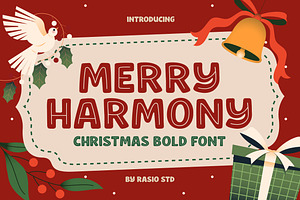 Merry Harmony Christmas Bold Font, a Sans Serif Font by Rasio Studio