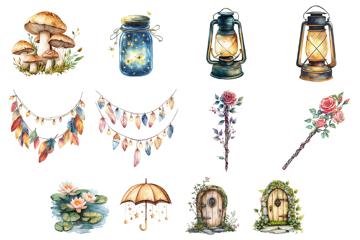 Boho Fairy Clipart, an Illustration by Design Market (Photo 4 of 4)