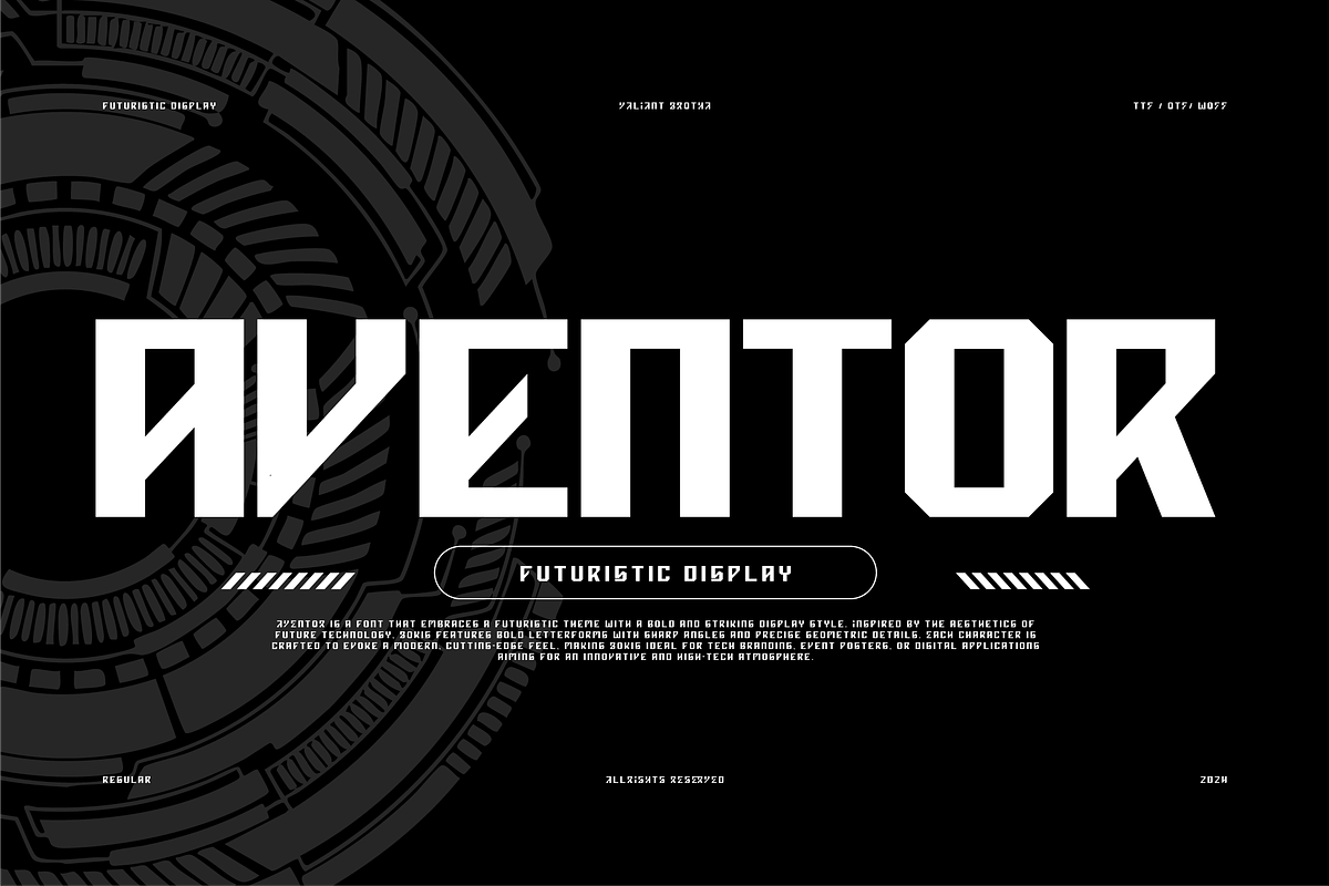 VB Aventor - Futuristic Font, a Sans Serif Font by VALIANTBROTHA (Photo 1 of 10)