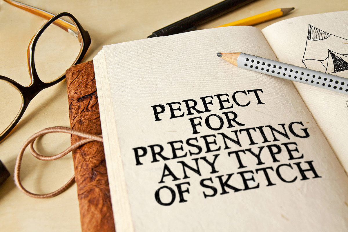 Drawing Sketch Pad Mock-ups, a Print Template by Graphic Shelter (Photo 2 of 5)