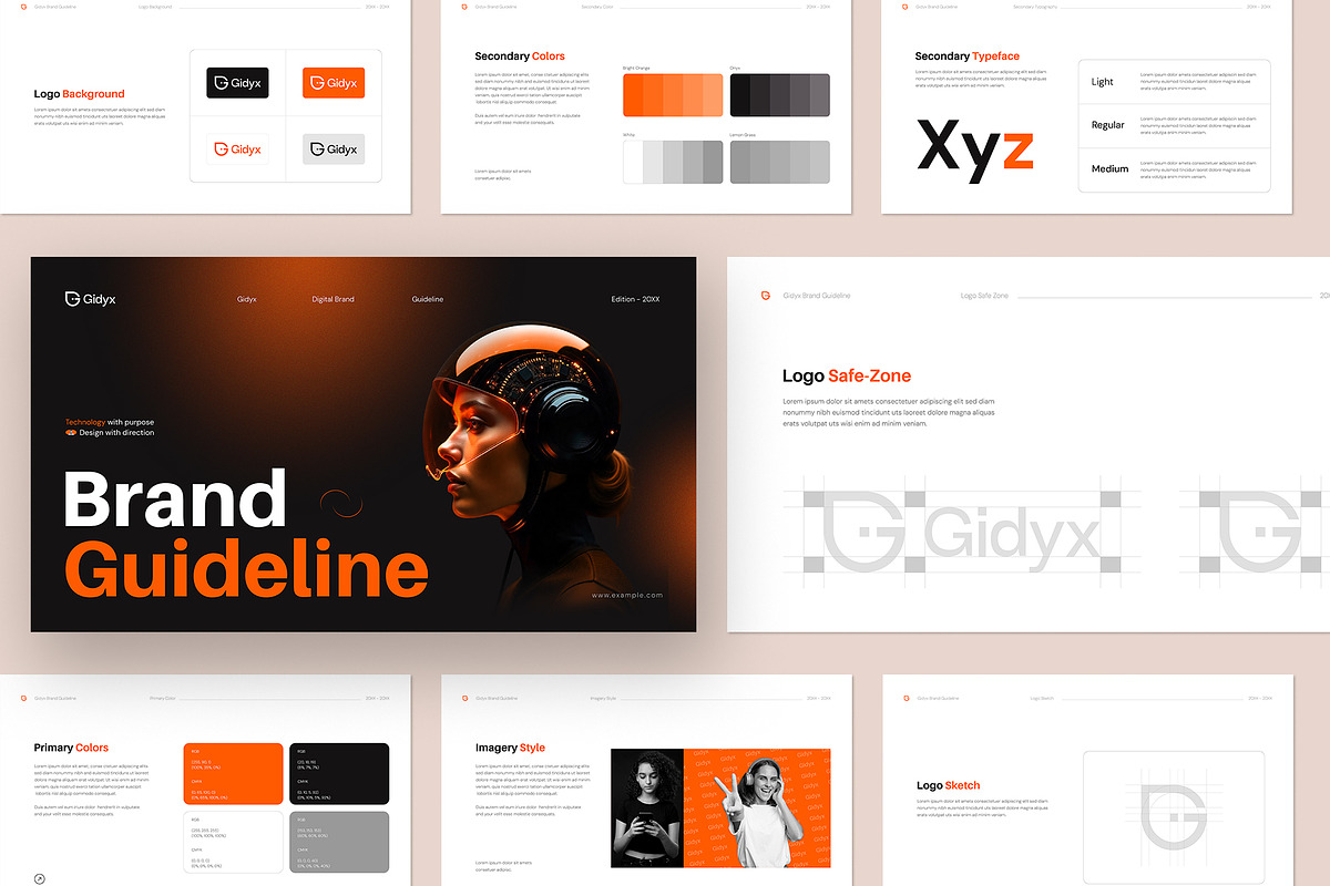 Modern Brand Guideline Template, a Presentation Template by graphypix (Photo 4 of 9)
