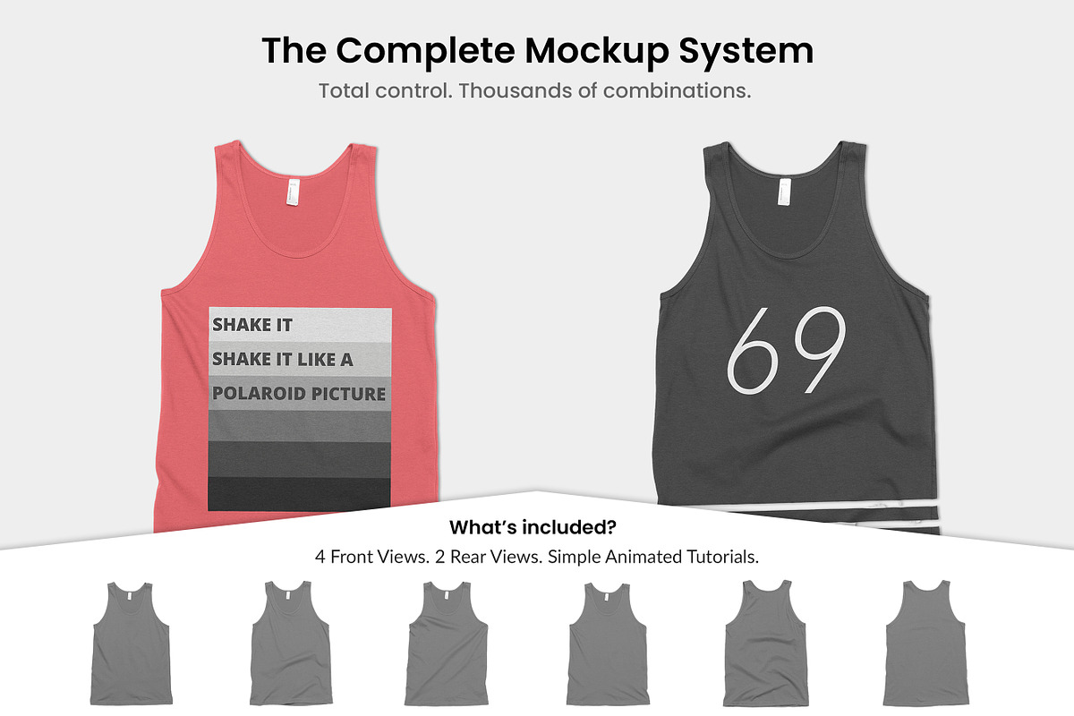 American Apparel 2408 Tank Mockups, a Shirt Mockup by Photific (Photo 4 of 6)