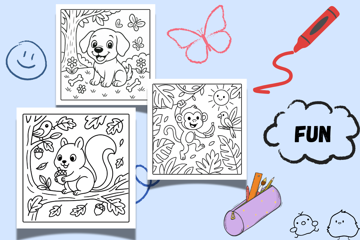 Animal Coloring pages – 31 PNG, an Animal Illustration by Smillyy Threads (Photo 5 of 9)