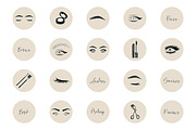 Lashes And Brows Highlight Icons, an Icon by mayrum (Thumbnail 2 of 3)