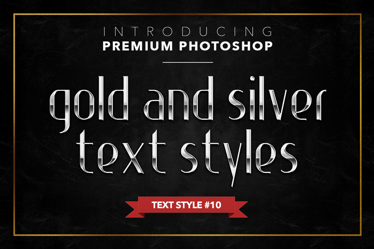 Gold & Silver #1 - 20 Text Styles, a Layer Style Add-On by Jonas Stensgaard (Photo 11 of 23)