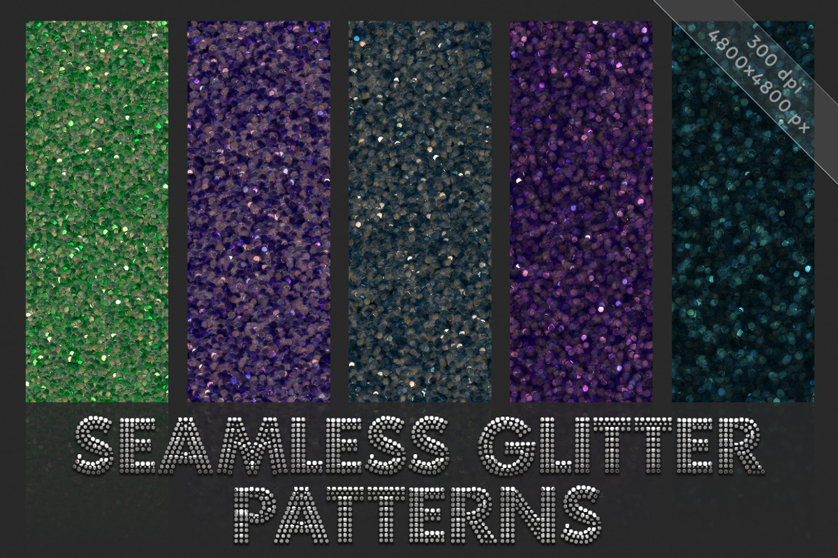 Glitter patterns. Seamless textures, a Pattern Graphic by SunArt (Photo 1 of 2)