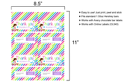 Gymnastics Candy Bar Wrappers, a Stationery Template by Pinkinks (Thumbnail 2 of 2)