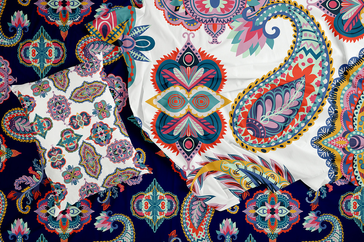 Rainbow paisley, a Pattern Graphic by kateja (Photo 4 of 10)