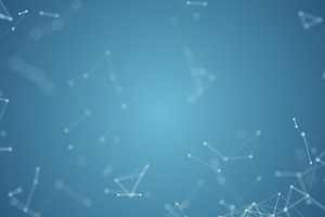 Abstract blue blurred geometry wireframe network and connecting, an Abstract Photo by Ministocker