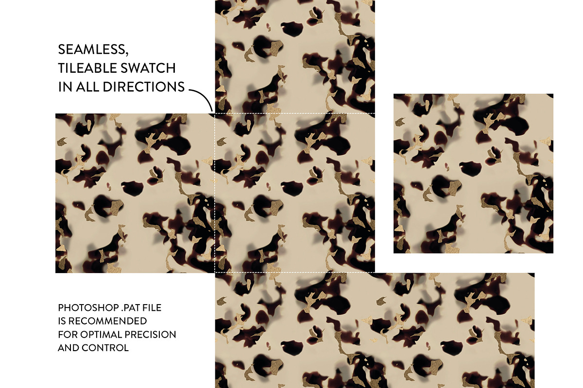 Ivory Tortoiseshell Gold Pattern, a Pattern Graphic by Leysa Flores (Photo 2 of 9)
