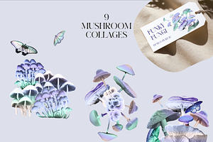 Holo Lilac Mushroomland Collage