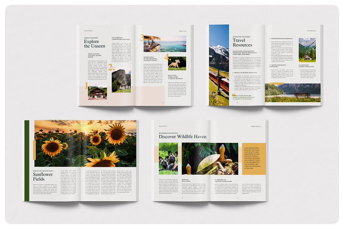 SUNSCAPE Travel Magazine, a Magazine Template by BlancaLab Studio (Photo 4 of 9)