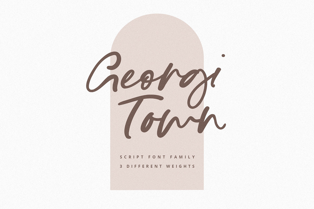 Georgi Town Script Font Family, a Font by Creativeqube Design (Photo 1 of 8)