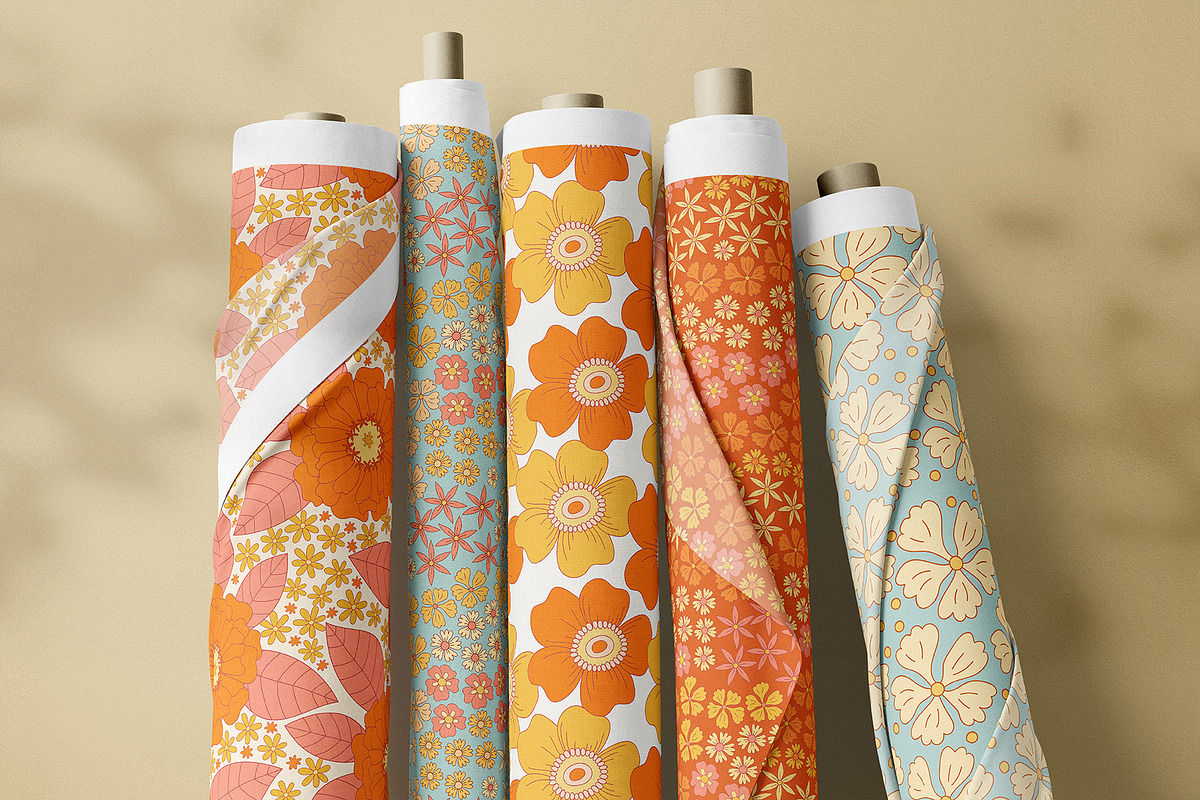 Amazing 70s. Retro Patterns., a Pattern Graphic by Mona Monash (Photo 4 of 8)