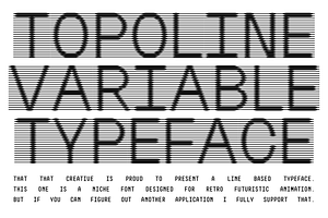 Topoline Variable Line Font