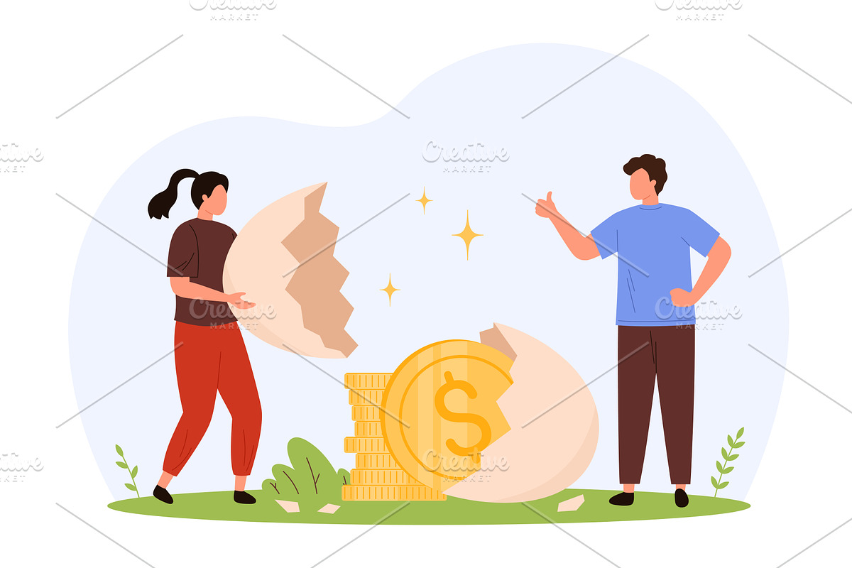 Discovering Investment Growth plan, a Finance Illustration by Flashvector