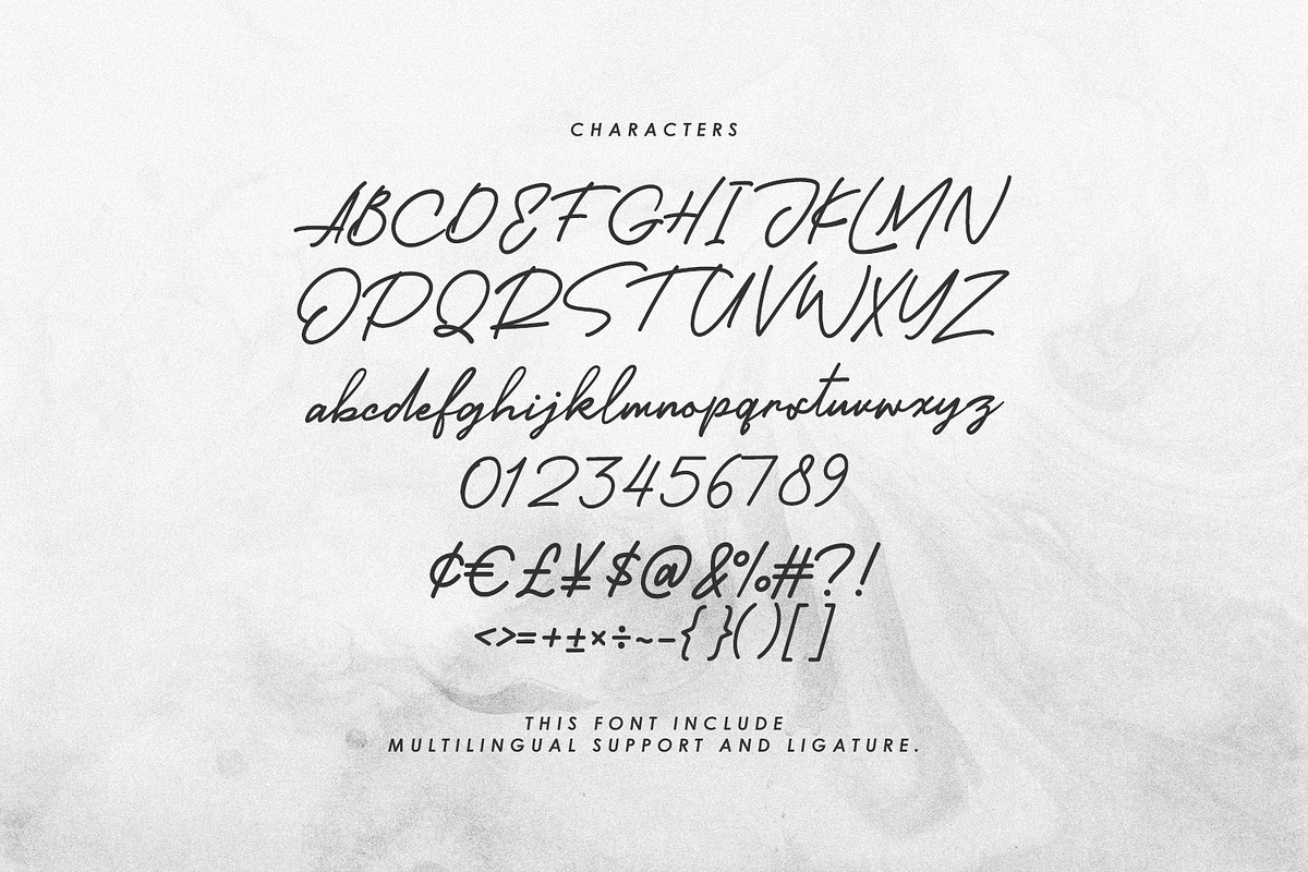 Boulason Rackem Casual Monoline Sign, a Script Font by Maulana Creative (Photo 4 of 7)