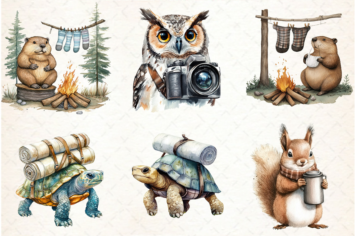 Camping Adventure Animals Bundle, a Graphic by Libby Wishes (Photo 3 of 6)