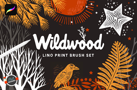 Wildwood Procreate Brush Collection, a Brush Add-On by Mels Brushes