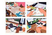 Hands at desk, creative work, hobby, a Work Illustration by PaperTrident (Thumbnail 2 of 2)