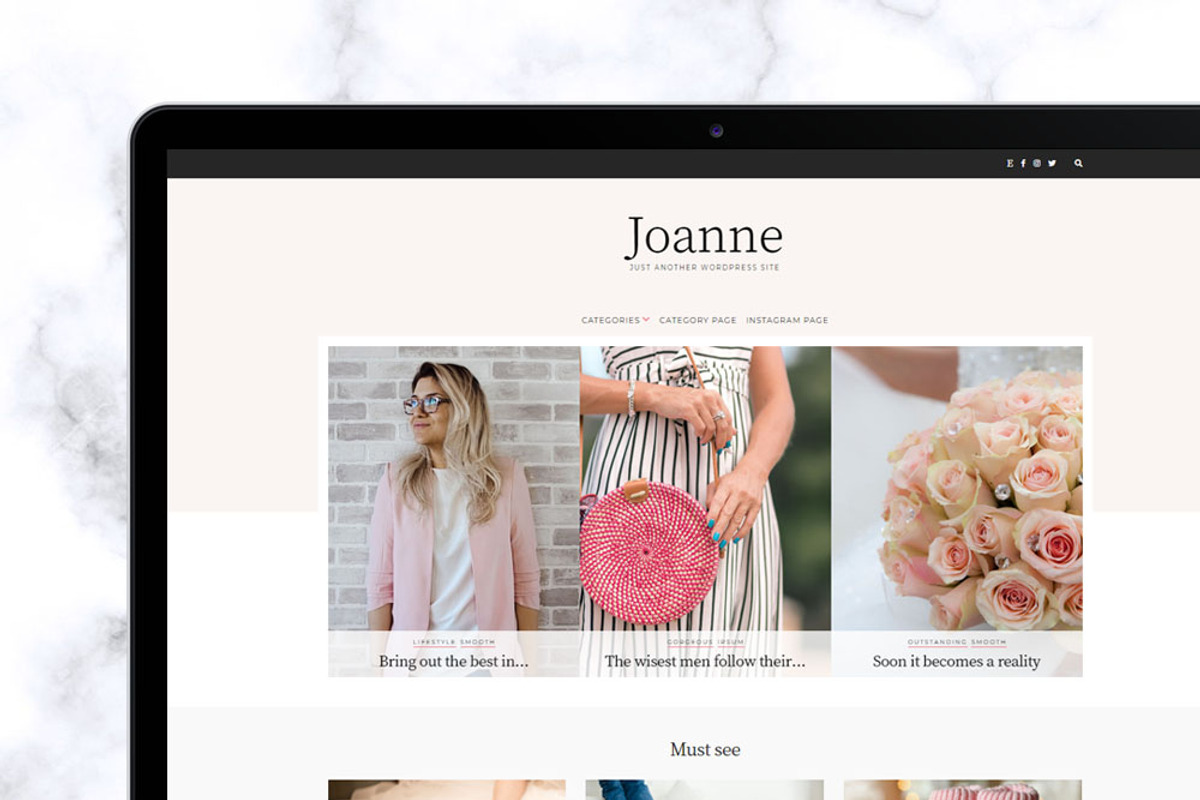 WordPress Blog Theme - Joanne, a WordPress Template by LucaThemesCom (Photo 2 of 3)