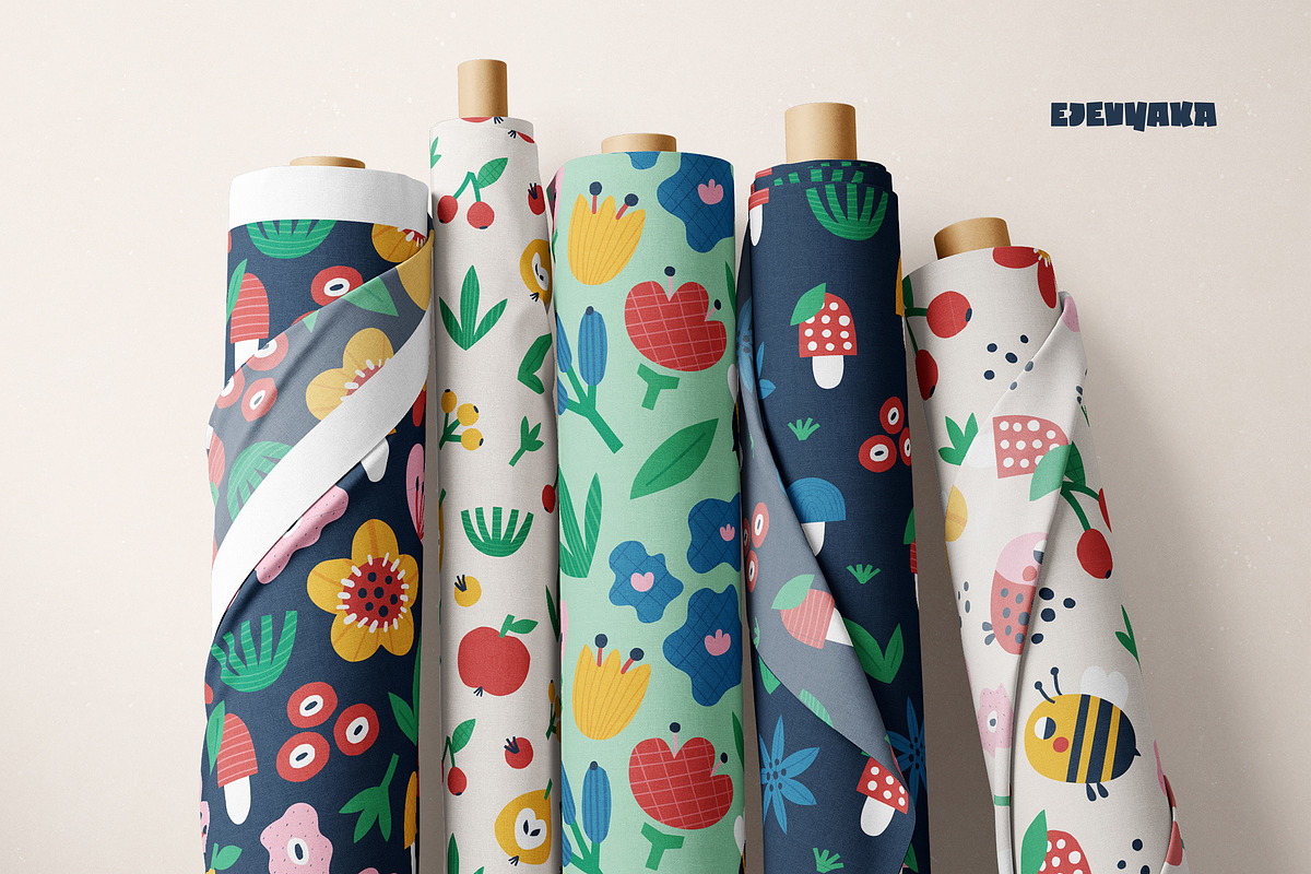 Modern Floral Clipart & Patterns, a Seasonal Illustration by Ejevyaka (Photo 5 of 8)