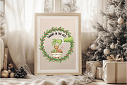 Christmas Grinch square coaster PNG, an Illustration by DreamArtGraphic (Thumbnail 3 of 5)