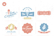 Retro, vintage Ice cream labels, a Food Illustration by Noka Studio (Thumbnail 2 of 2)
