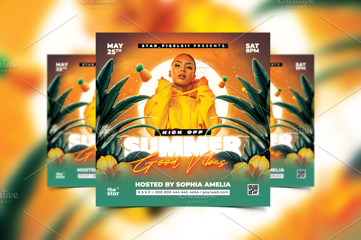 Summer Party Flyer, a Flyer Template by StarPixles11 (Photo 1 of 3)