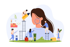 Consultation with dermatologists for, an Object Illustration by Flashvector
