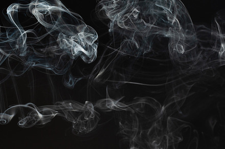 Smoke curly waves