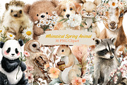 Whimsical Spring Animal Clipart, an Illustration by DreamArtGraphic (Thumbnail 1 of 4)