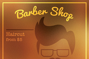 Barber Shop Hipster Flyer