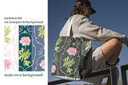 Art Nouveau Peonies Pattern, a Pattern Graphic by PaperJamLab (Thumbnail 7 of 8)