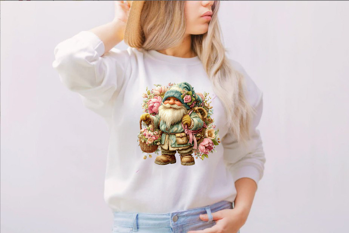 Whimsical Spring Gnome Clipart Bundl, an Illustration by SVGArt (Photo 4 of 7)