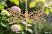 Spring Dragonfly Ornaments Bundle, a Decorative Illustration by svgocean (Thumbnail 6 of 8)