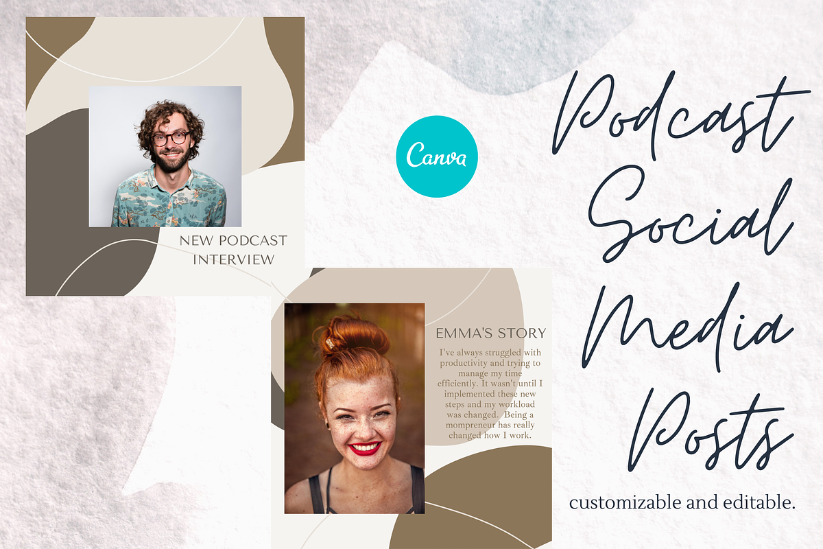 Podcast Instagram CANVA Template, a Social Media Template by Chantelle T Illustrations (Photo 3 of 5)